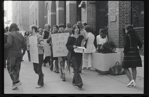 Download the full-sized image of Photographs of Sylvia Rivera and Other Protesters Marching with Signs