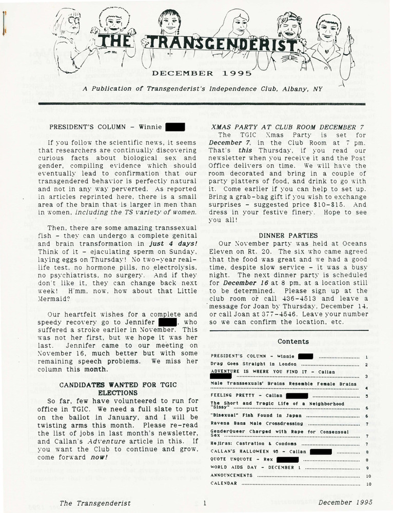 Download the full-sized PDF of The Transgenderist (December, 1995)
