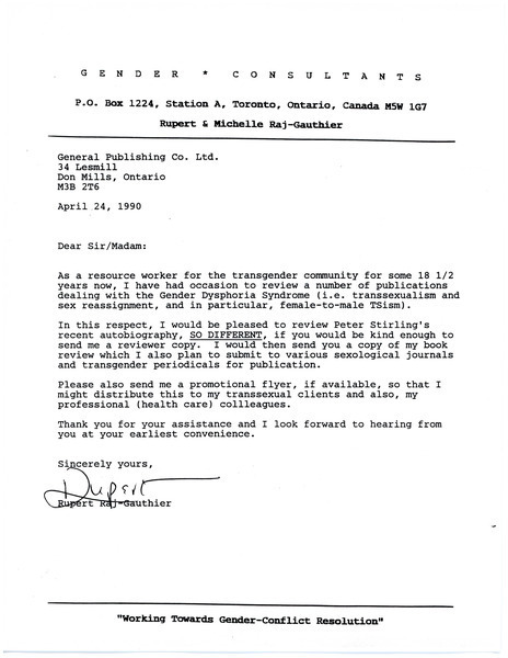 Download the full-sized image of Letter to The General Publishing Co. Ltd.