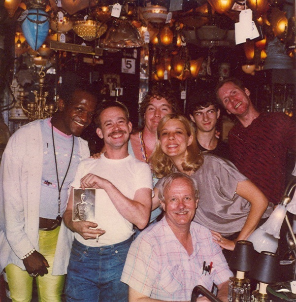 Download the full-sized image of A Photograph of Marsha P. Johnson Posing with a Group at Uplift Lighting