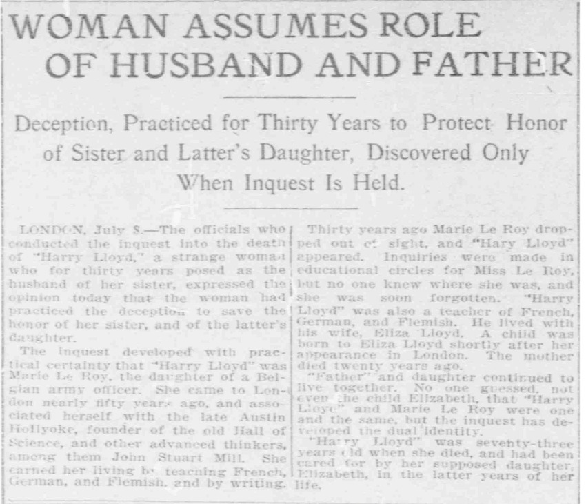 Download the full-sized PDF of Woman Assumes Role of Husband and Father