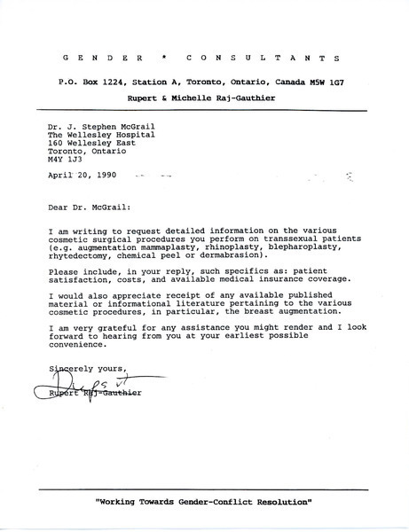 Download the full-sized image of Letter Rupert Raj to Dr. J. Stephen McGrail