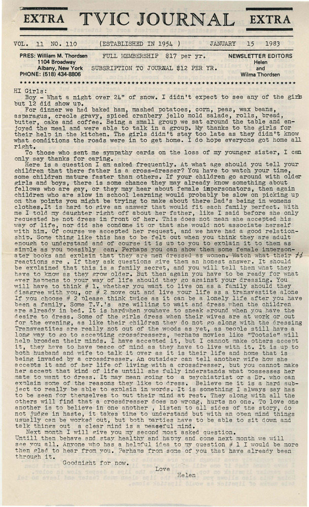 Download the full-sized PDF of TVIC Journal Vol. 11 No. 110 (January 15, 1983)