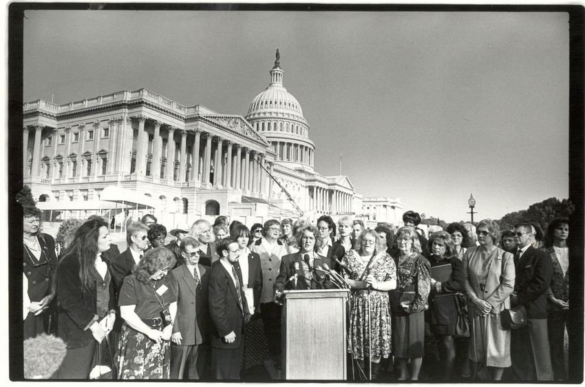 Download the full-sized image of Trans Activists Outside US Capitol Building During 2nd Annual National Gender Lobbying Day