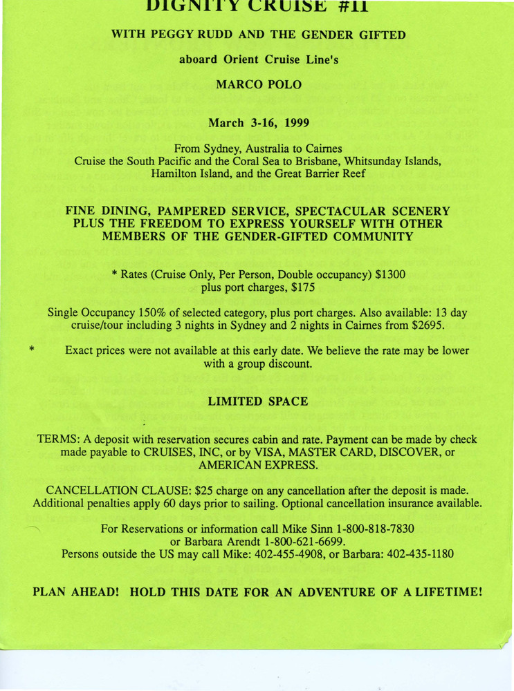 Download the full-sized PDF of Dignity Cruise #11 Brochure