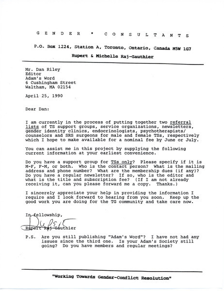 Download the full-sized image of Letter from Rupert Raj to Dan Riley