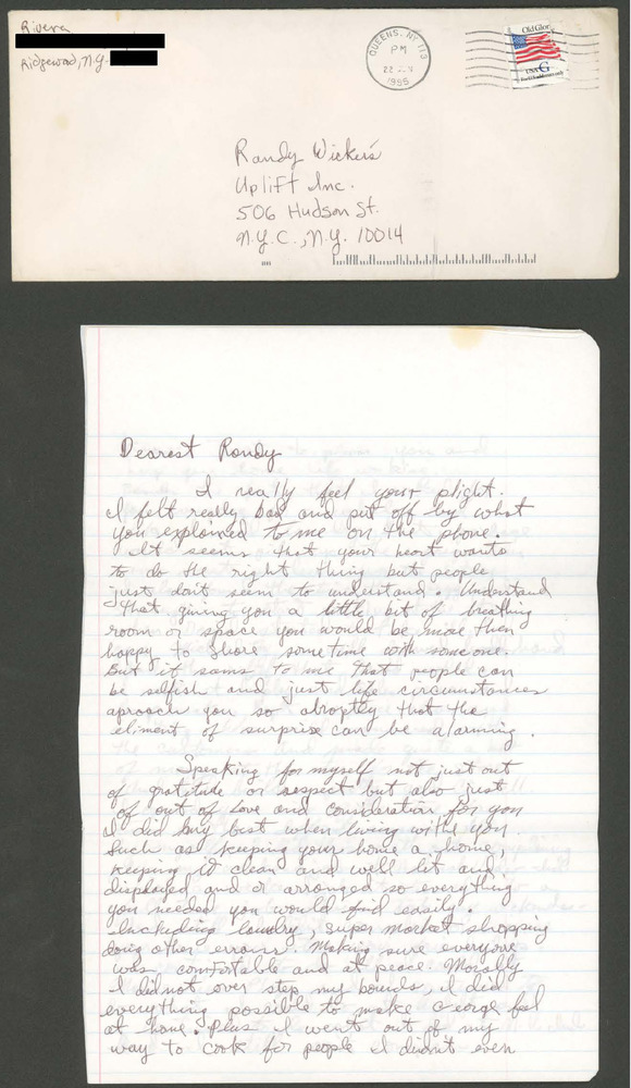 Download the full-sized PDF of A Personal Letter from Malú Rivera to Randy Wicker