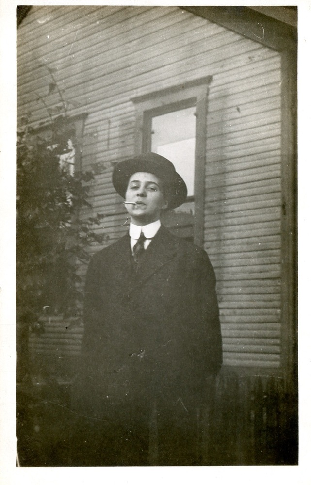 Download the full-sized image of Unidentified Woman Smoking, Early 1900s