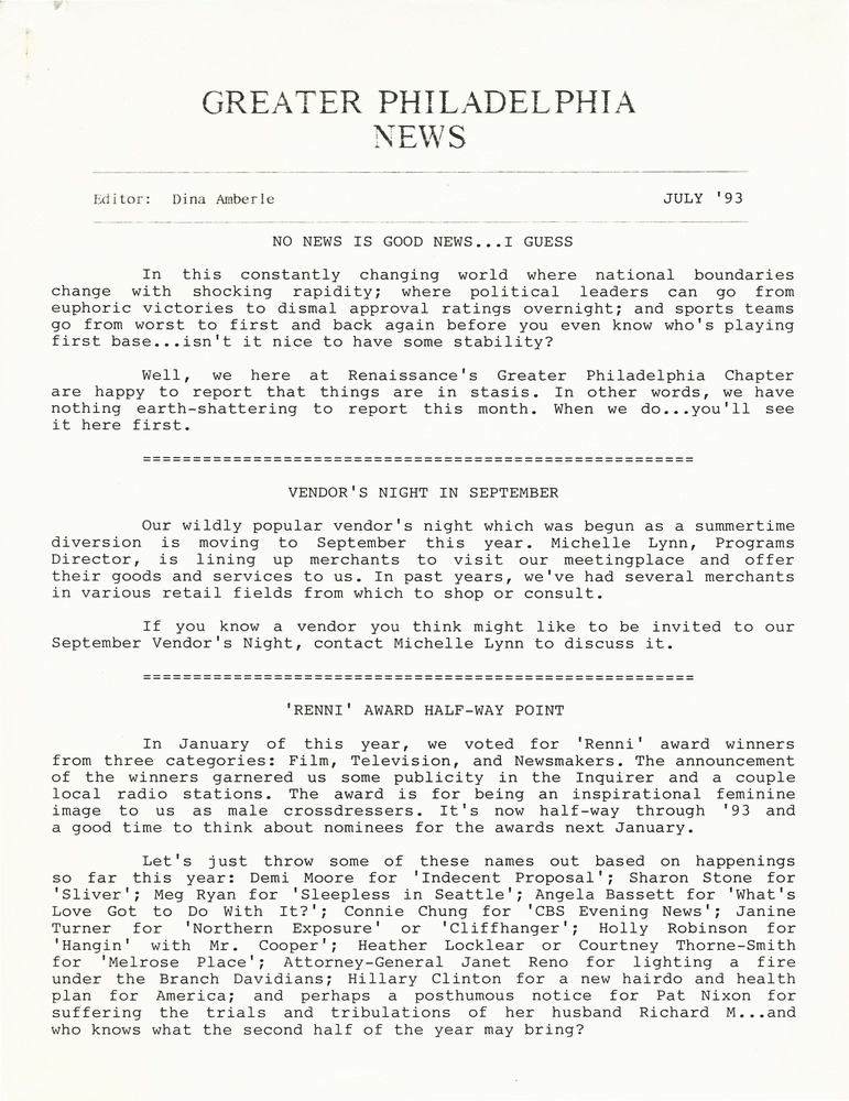 Download the full-sized PDF of Greater Philadelphia Chapter News (July, 1993)