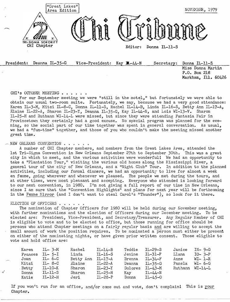 Download the full-sized PDF of Chi Tribune (November, 1979)