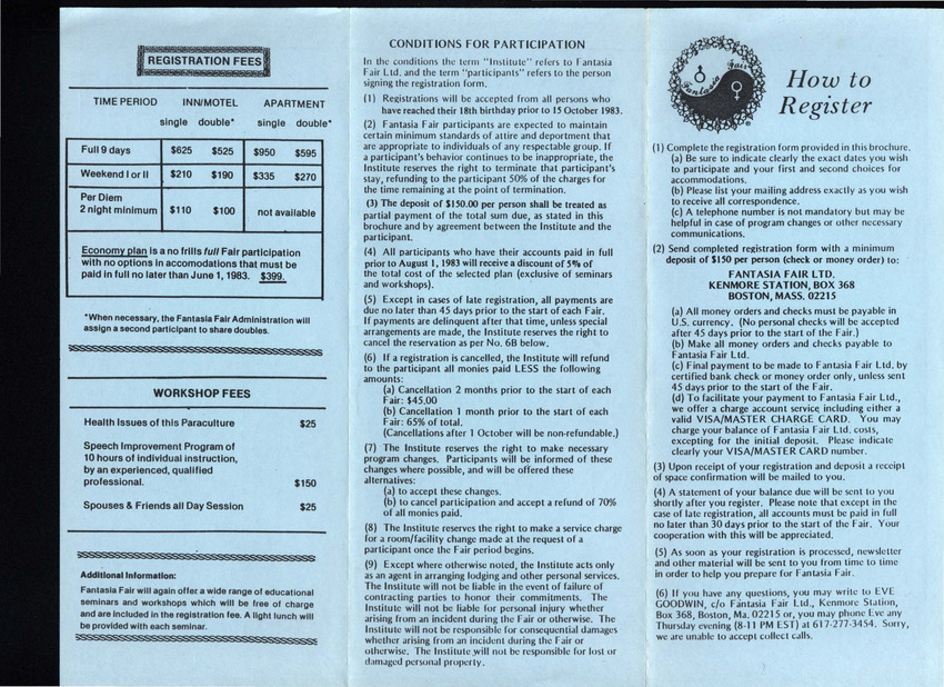 Download the full-sized PDF of Fantasia Fair Brochure and Registration Form (1983)