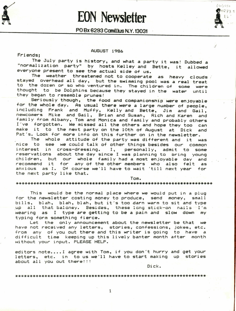 Download the full-sized PDF of EON Newsletter (August, 1986)