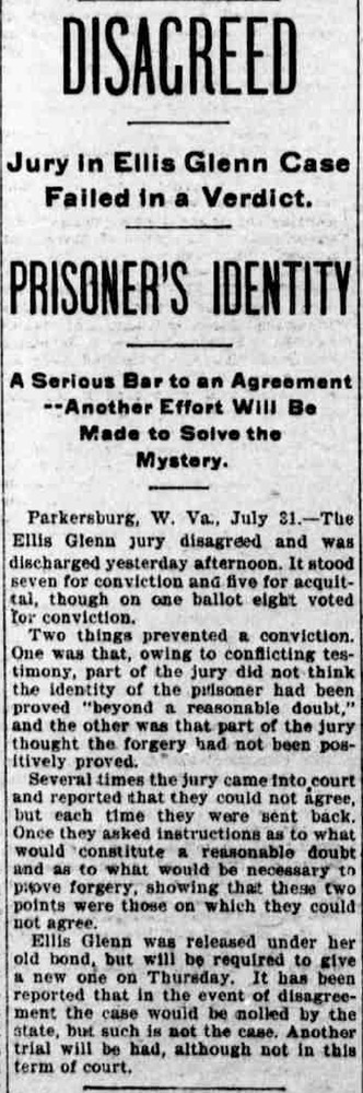 Download the full-sized PDF of Jury in Ellis Glenn Case Failed in a Verdict