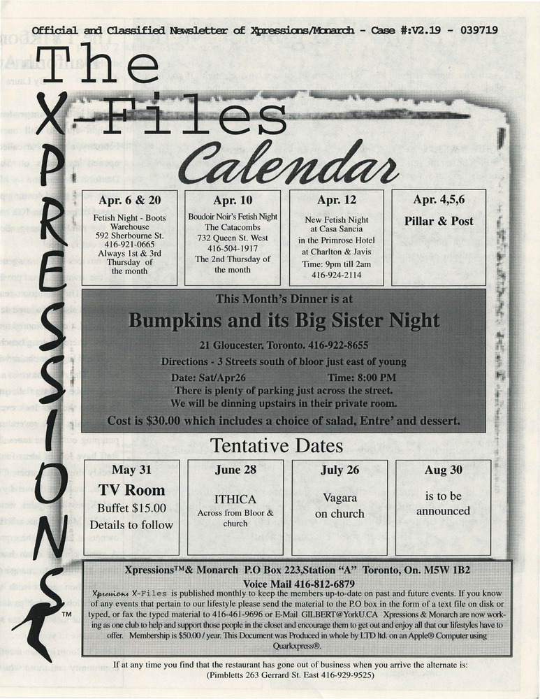 Download the full-sized PDF of The Xpressions X-Files Newsletter Vol. 2 No. 19