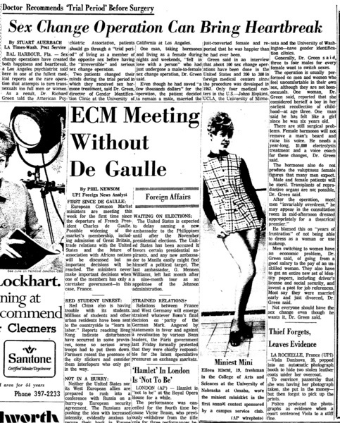 Download the full-sized image of Sex Change Operation Can Bring Heartbreak