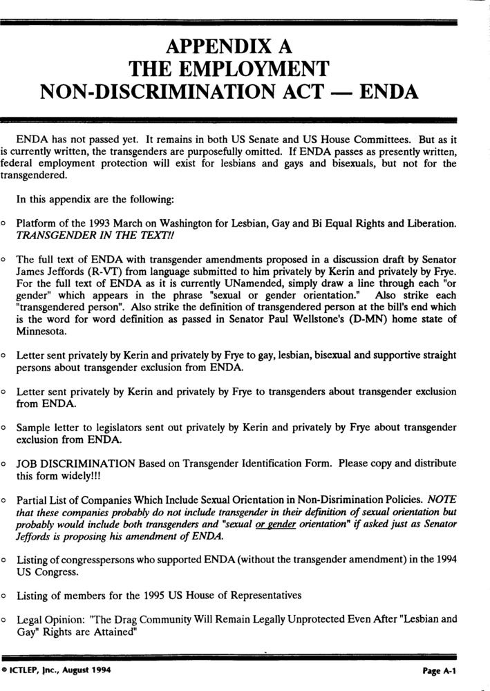 Download the full-sized PDF of Appendix A: The Employment Non-Discrimination Act (ENDA)