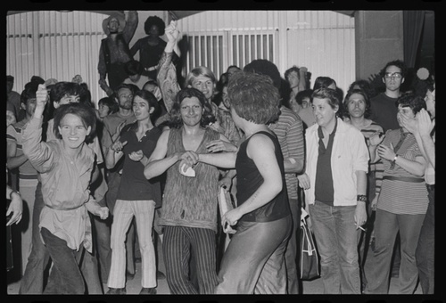 Download the full-sized image of Photograph of Sylvia Rivera at the Front of a Group of Protesters