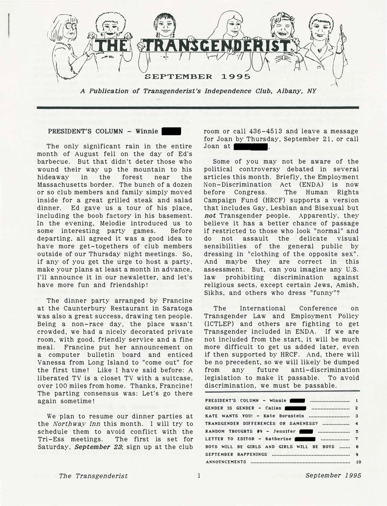 Download the full-sized PDF of The Transgenderist (September, 1995)