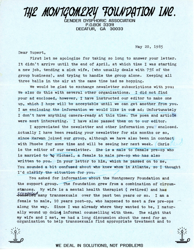 Download the full-sized PDF of Letter Describing the Work of the Montgomery Foundation Inc.