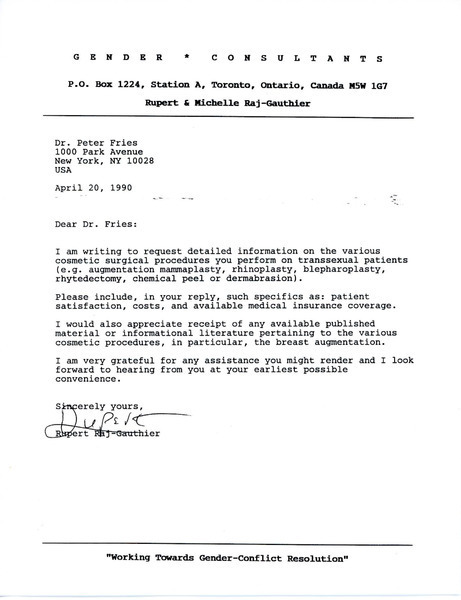 Download the full-sized image of Letter from Rupert Raj to Dr. Peter Fries