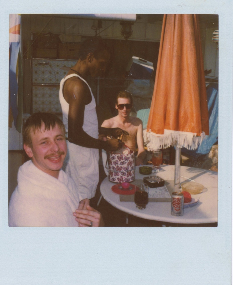 Download the full-sized image of A Photograph of Marsha P. Johnson, George Flimlin and Willie Brashears Gathered Around a Table