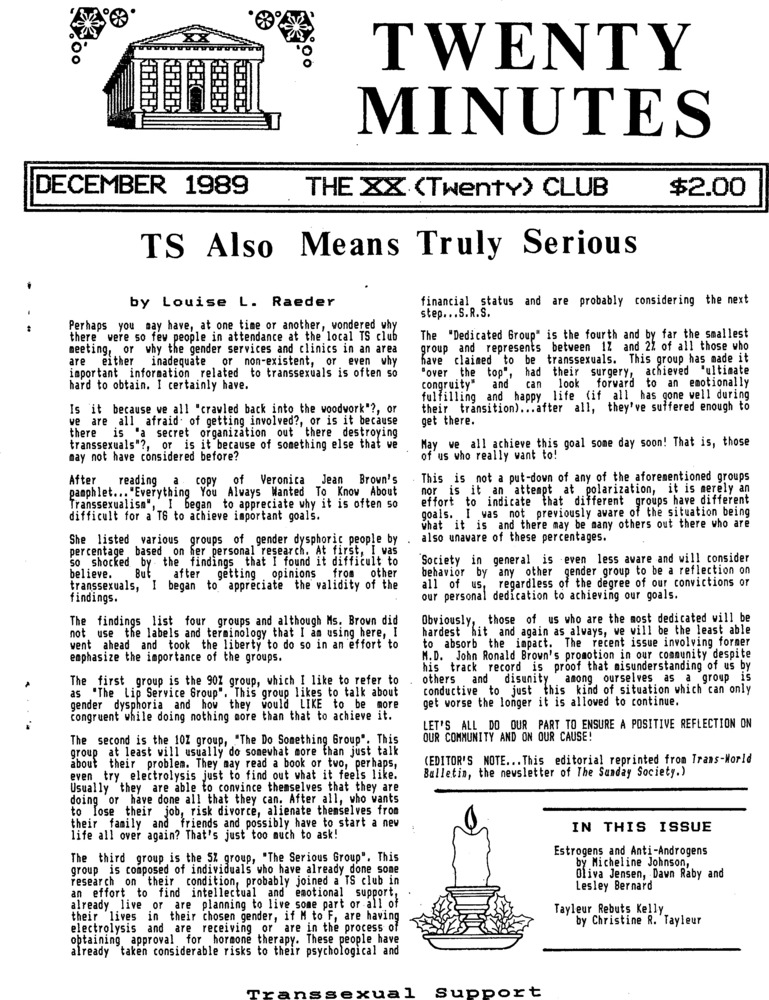 Download the full-sized PDF of Twenty Minutes (December, 1989)