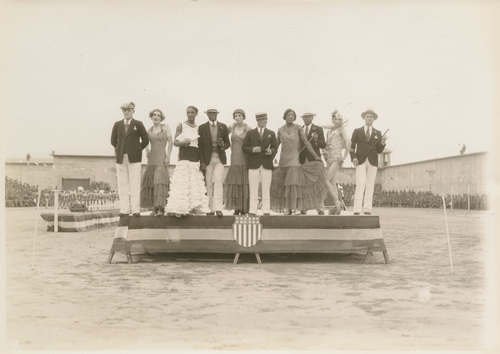 Download the full-sized image of Performers on Stage at 20th Annual Olympic Club Track & Field Meet at San Quentin Prison