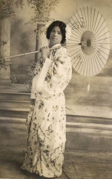 Download the full-sized image of Female impersonator at San Quentin State Prison, Marin County, California, circa 1915 