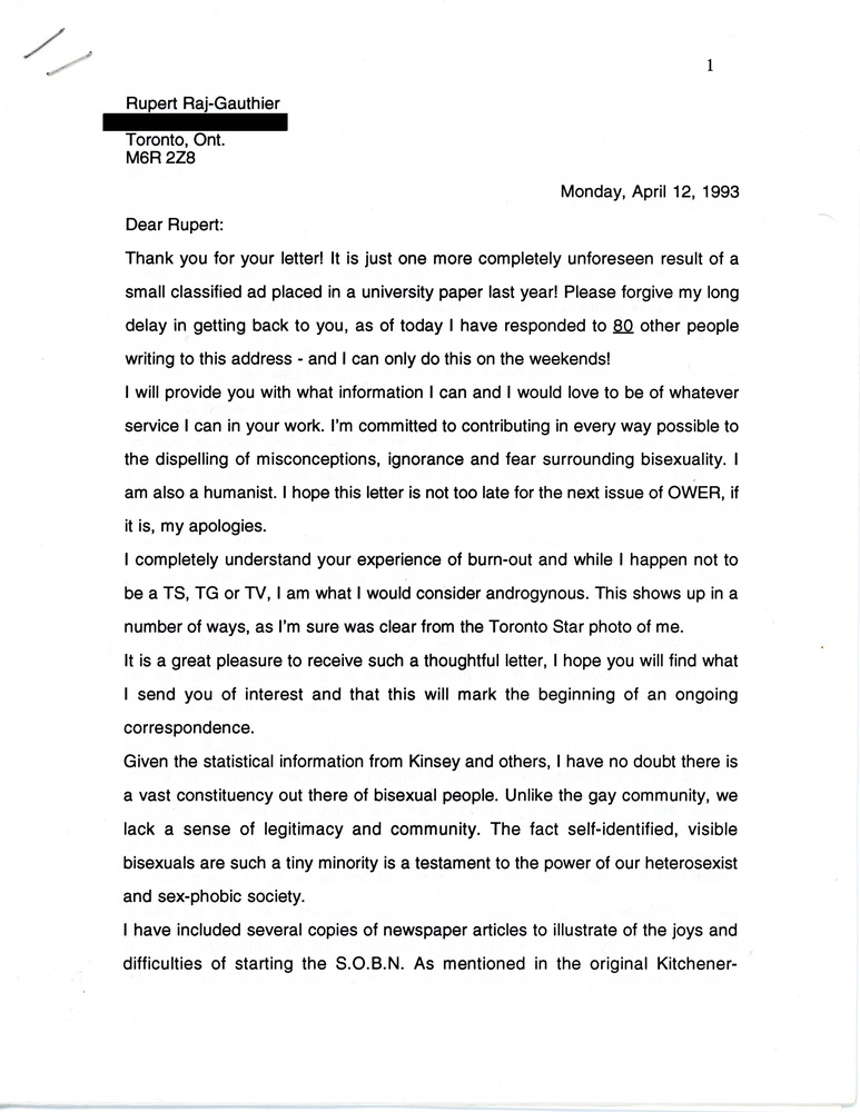 Download the full-sized PDF of Letter from Lyn McGinnis to Rupert Raj